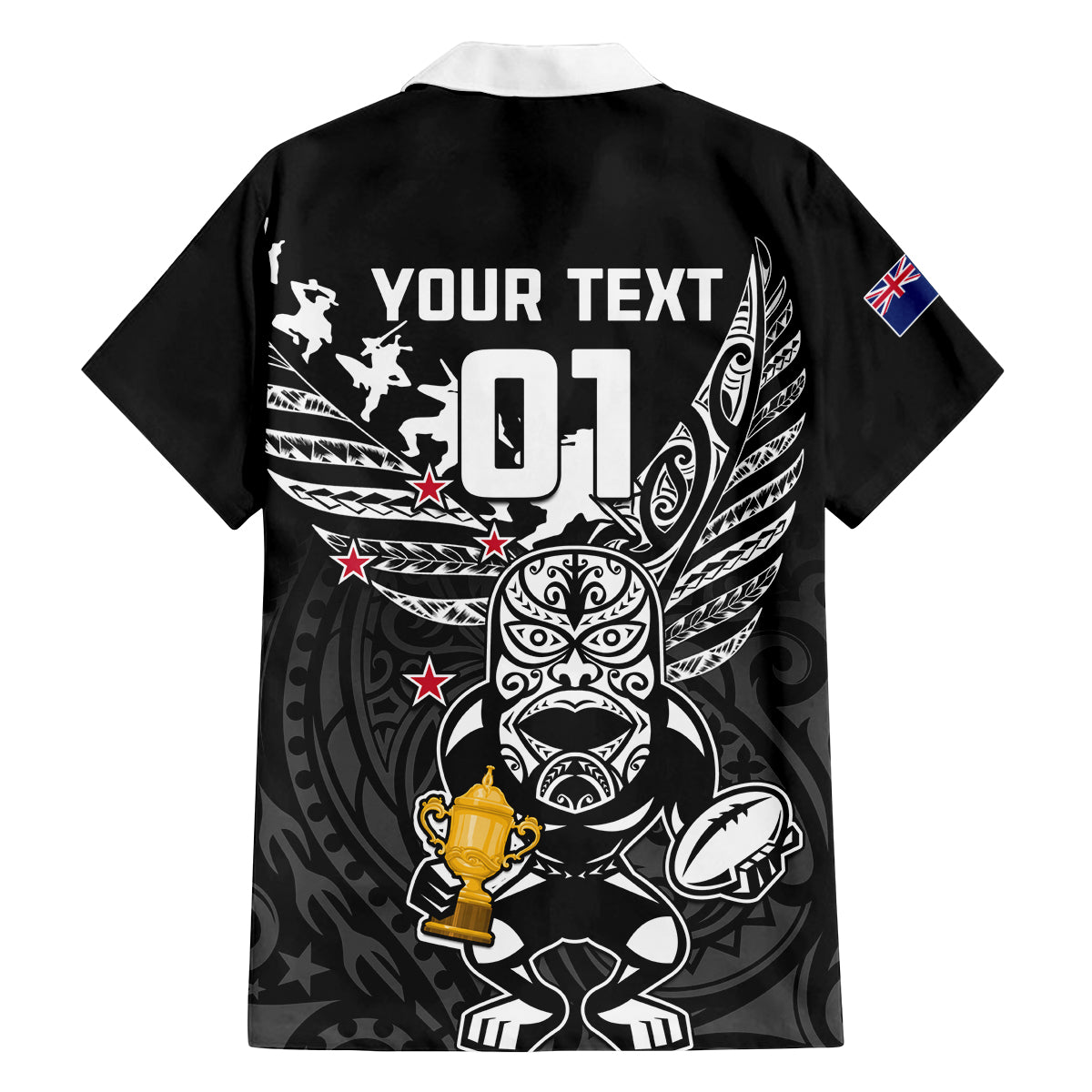 Custom New Zealand Silver Fern Rugby Family Matching Off Shoulder Maxi Dress and Hawaiian Shirt Aotearoa Champion 2023 World Cup LT01 - Polynesian Pride