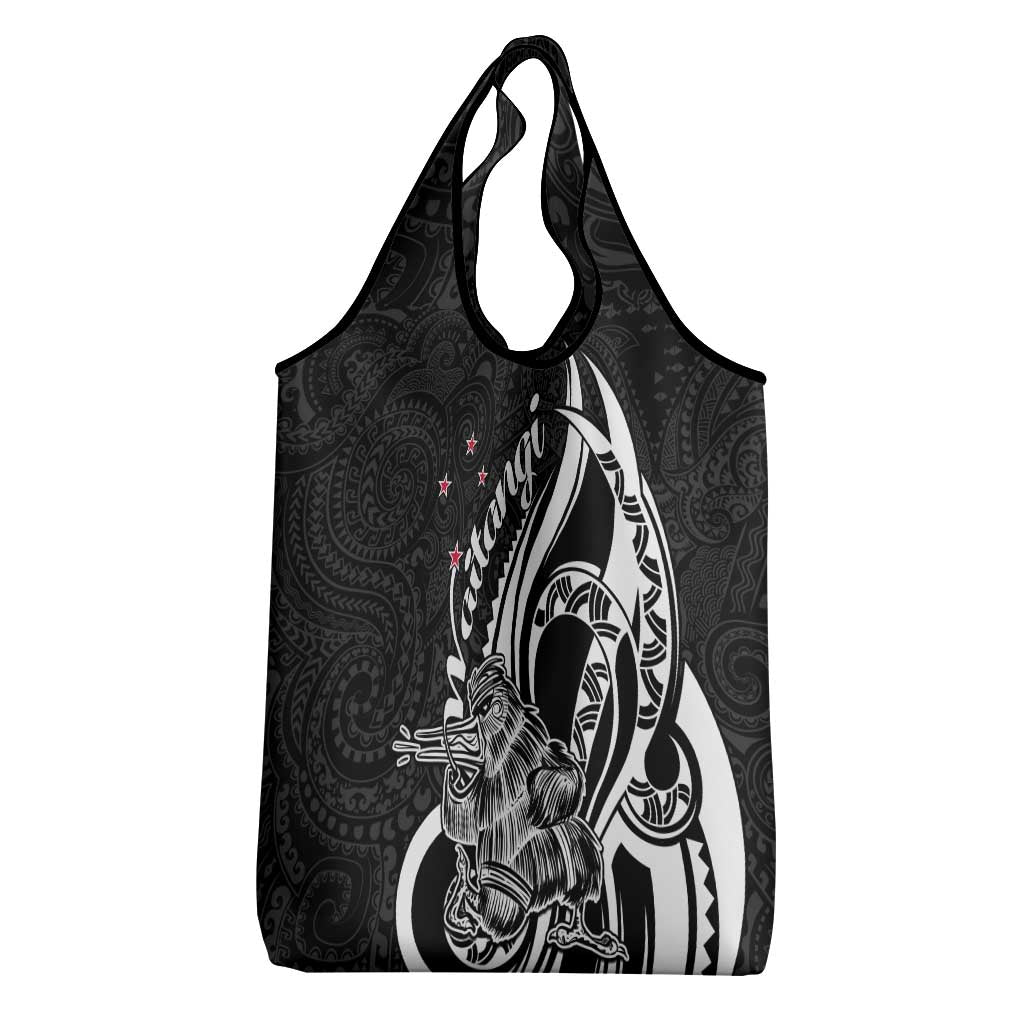New Zealand Waitangi Day Grocery Bag Aotearoa Te Tiriti O Waitangi Kiwi Black Version