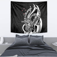 New Zealand Waitangi Day Tapestry Aotearoa Te Tiriti O Waitangi Kiwi Black Version LT01 - Polynesian Pride