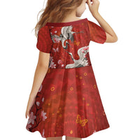 Hawaii Japan Cranes Sakura Flower Red Family Matching Puletasi and Hawaiian Shirt Japan Heritage Spirit LT01 - Polynesian Pride