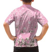 Cranes Sakura Floral Pink Pastel Family Matching Puletasi and Hawaiian Shirt Hawaii Japan Culture LT01 - Polynesian Pride