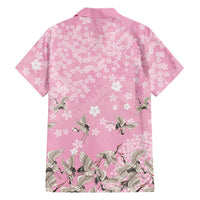 Cranes Sakura Floral Pink Pastel Family Matching Puletasi and Hawaiian Shirt Hawaii Japan Culture LT01 - Polynesian Pride
