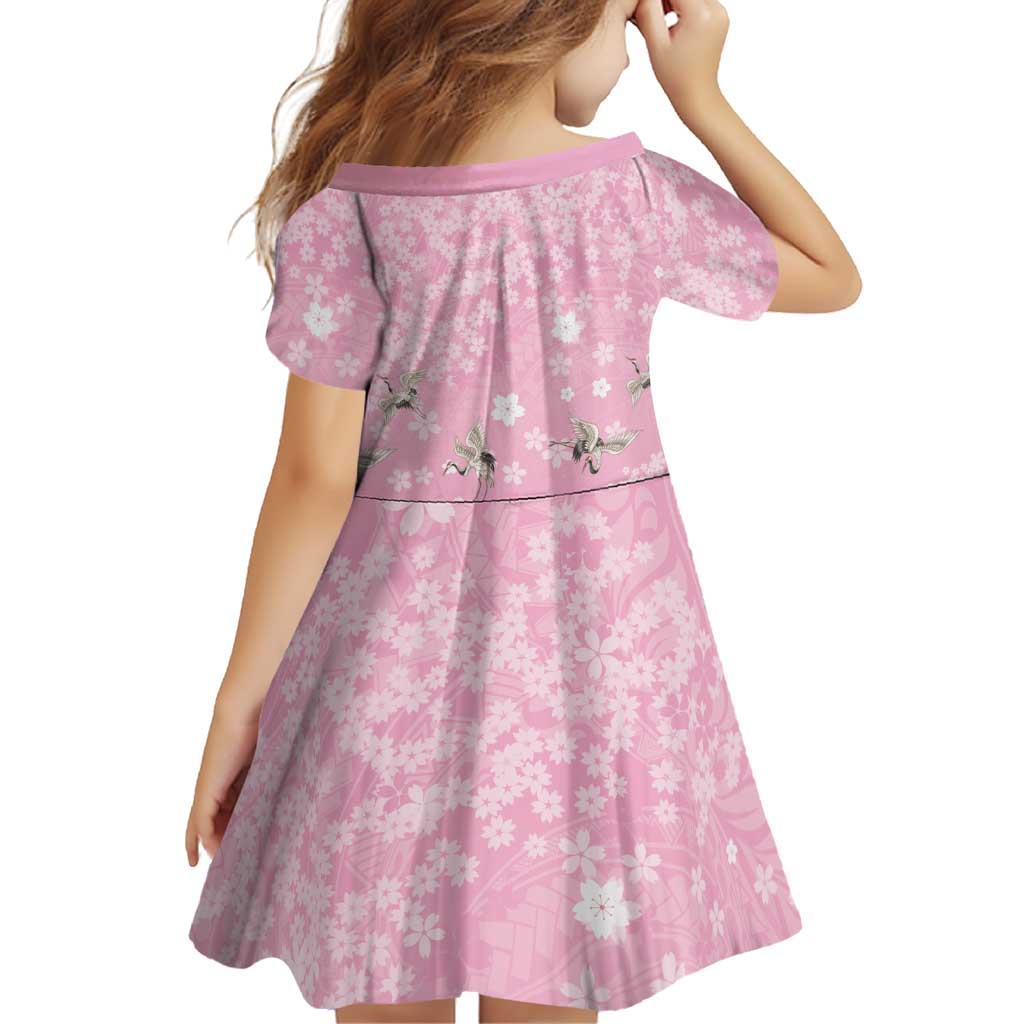 Cranes Sakura Floral Pink Pastel Family Matching Summer Maxi Dress and Hawaiian Shirt Hawaii Japan Culture LT01 - Polynesian Pride