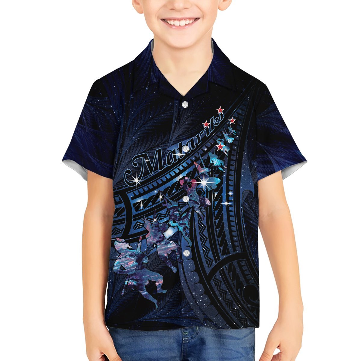 Personalised Matariki Paua Shell New Zealand Hawaiian Shirt Haka Dance At The Starry Night LT01 - Polynesian Pride