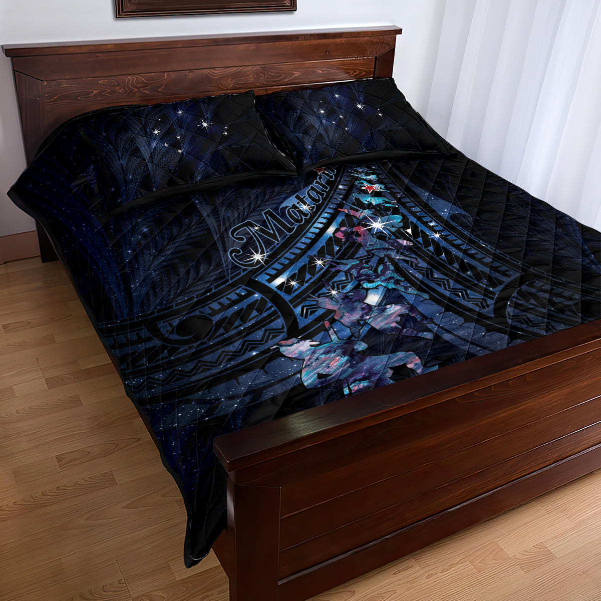 Matariki Paua Shell New Zealand Quilt Bed Set Haka Dance At The Starry Night LT01 - Polynesian Pride
