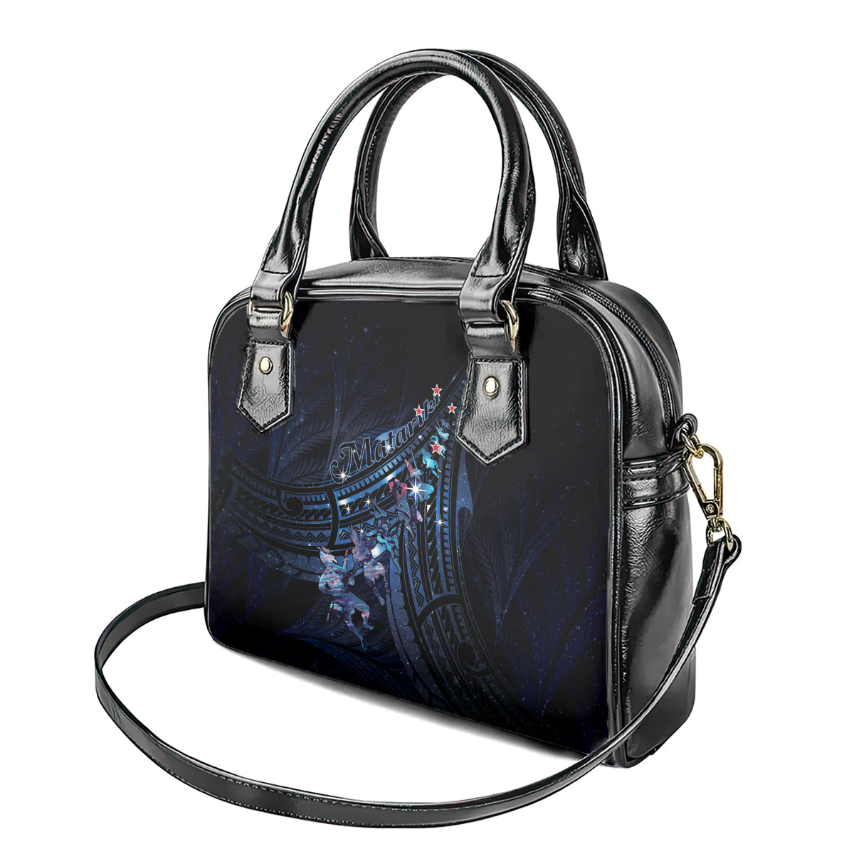 Matariki Paua Shell New Zealand Shoulder Handbag Haka Dance At The Starry Night