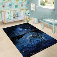 Matariki Kiwi Area Rug Silver Fern