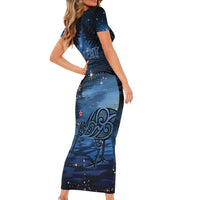 Personalised Matariki Kiwi Family Matching Short Sleeve Bodycon Dress and Hawaiian Shirt Silver Fern LT01 - Polynesian Pride