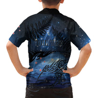 Personalised Matariki Kiwi Kid Hawaiian Shirt Silver Fern