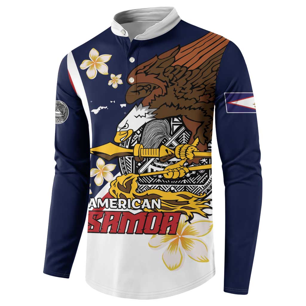 Personalized American Samoa Button Sweatshirt Amerika Samoa Bald Eagle