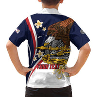 Personalized American Samoa Family Matching Off Shoulder Maxi Dress and Hawaiian Shirt Amerika Samoa Bald Eagle