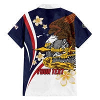 Personalized American Samoa Family Matching Short Sleeve Bodycon Dress and Hawaiian Shirt Amerika Samoa Bald Eagle