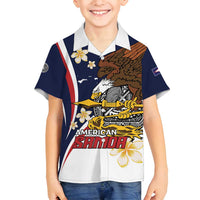 Personalized American Samoa Family Matching Tank Maxi Dress and Hawaiian Shirt Amerika Samoa Bald Eagle