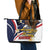 Personalized American Samoa Leather Tote Bag Amerika Samoa Bald Eagle