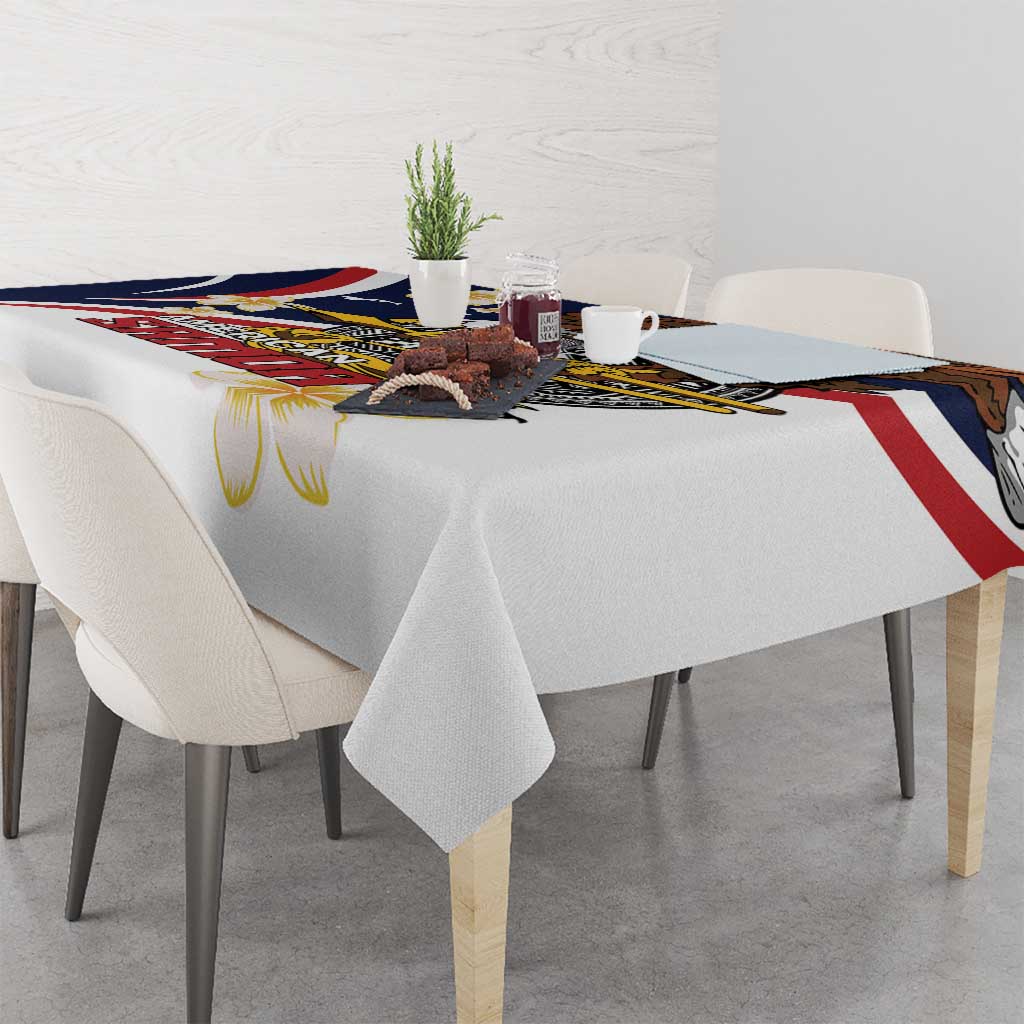 Personalized American Samoa Tablecloth Amerika Samoa Bald Eagle