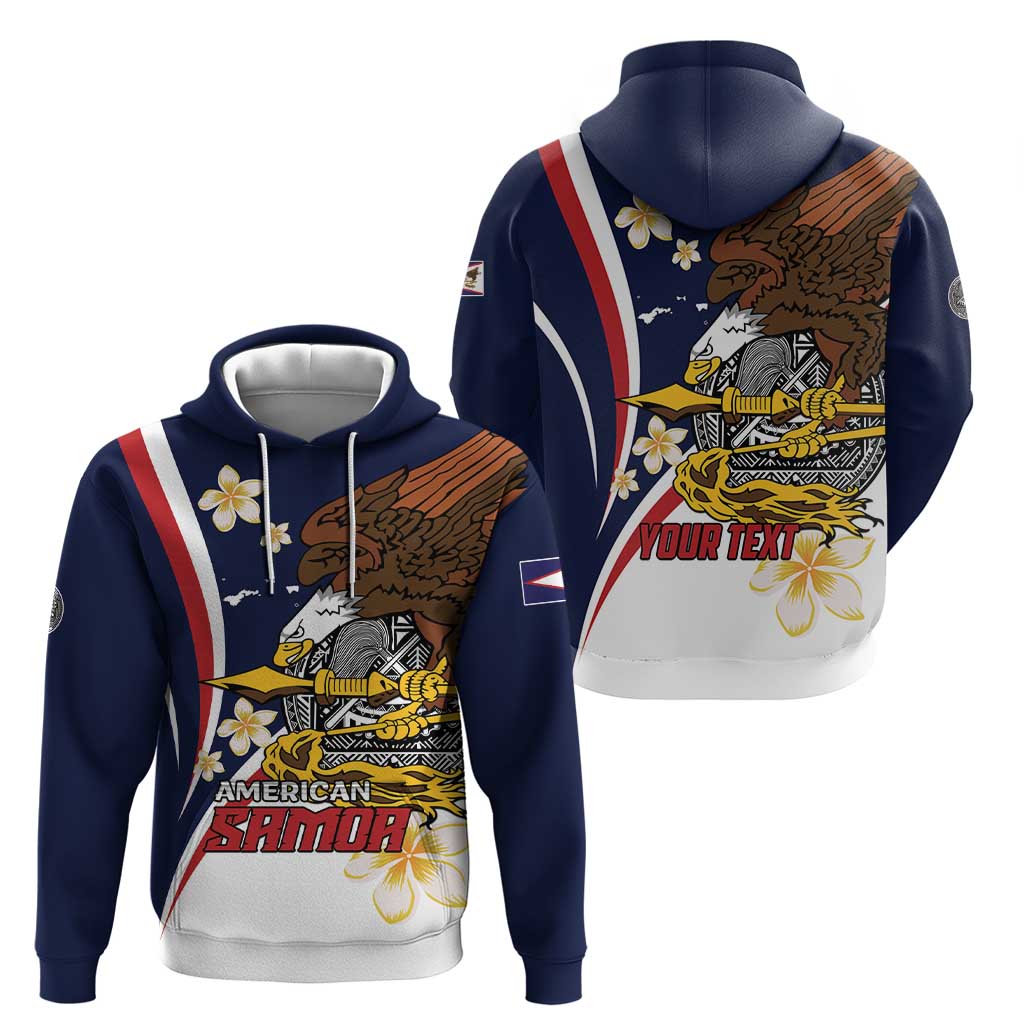 Personalized American Samoa Zip Hoodie Amerika Samoa Bald Eagle