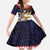 American Samoa Eagle Kava Bowl Family Matching Off The Shoulder Long Sleeve Dress and Hawaiian Shirt Plumeria Polynesian Pattern