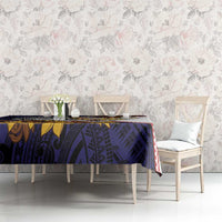 American Samoa Eagle Kava Bowl Tablecloth Plumeria Polynesian Pattern