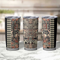 Hawaiian Quilt Tumbler Cup Hibiscus Kakau Vintage Style LT01 - Polynesian Pride