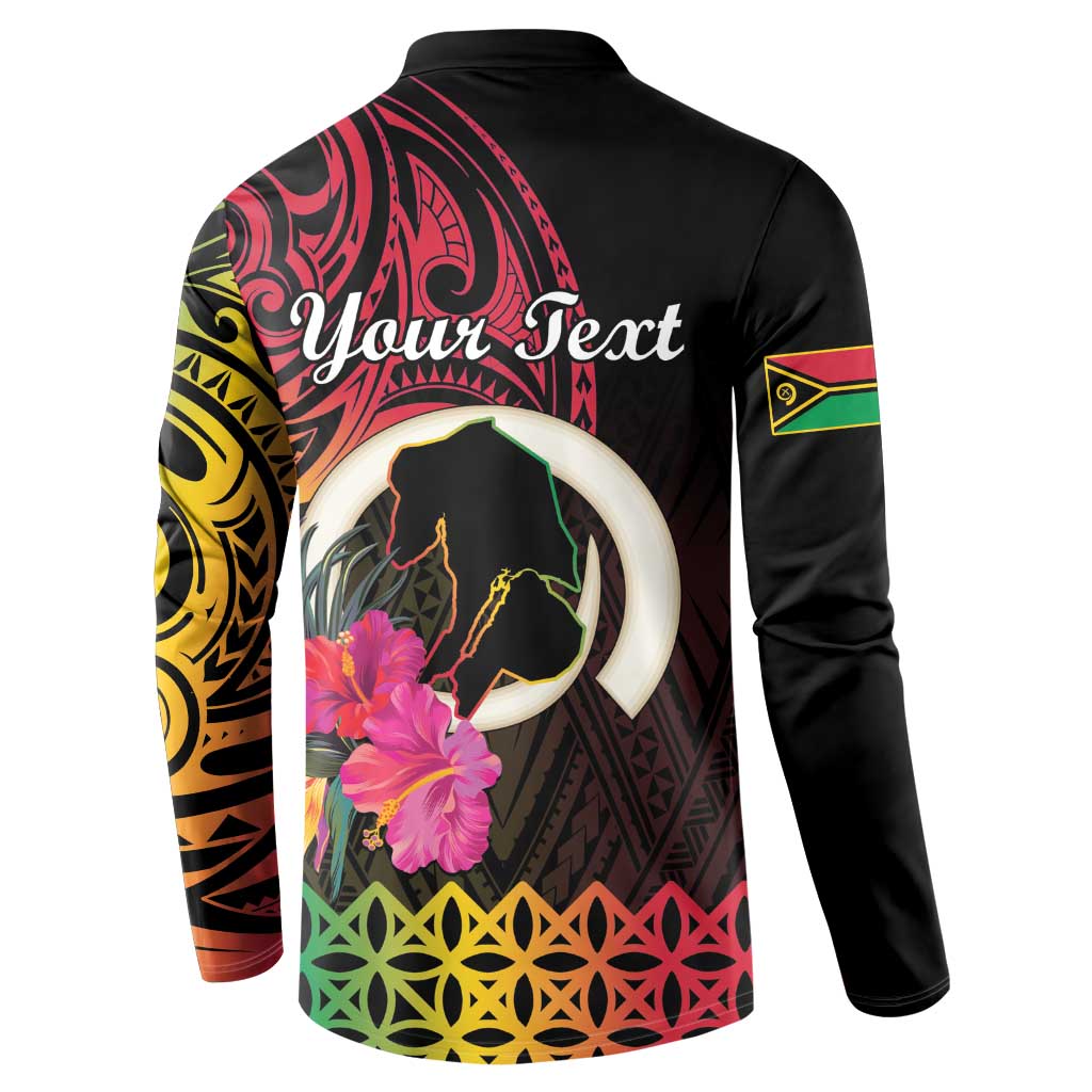 Personalised Vanuatu Port Vila Stay Strong Button Sweatshirt Long God Yumi Stanap