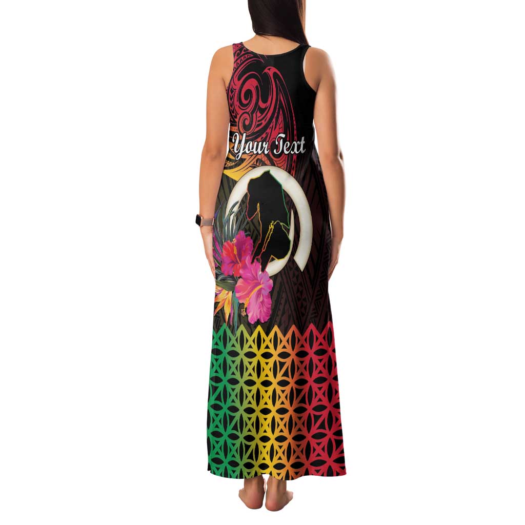 Personalised Vanuatu Port Vila Stay Strong Family Matching Tank Maxi Dress and Hawaiian Shirt Long God Yumi Stanap LT01 - Polynesian Pride