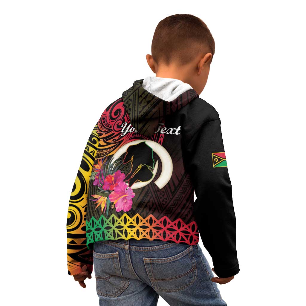 Personalised Vanuatu Port Vila Stay Strong Kid Hoodie Long God Yumi Stanap