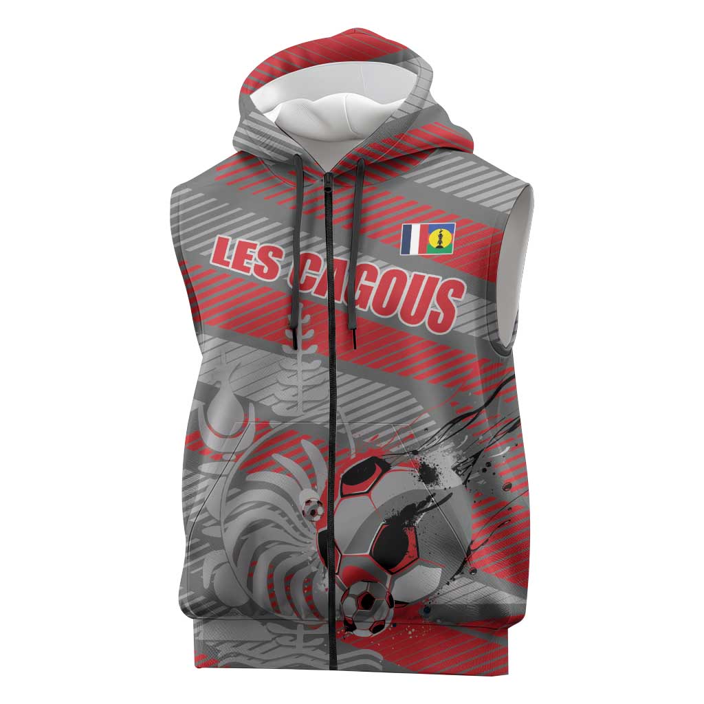 Custom Football 2026 New Caledonia Sleeveless Zip Hoodie Kagus Come On