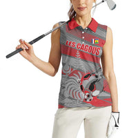 Custom Football 2026 New Caledonia Women Sleeveless Polo Shirt Kagus Come On