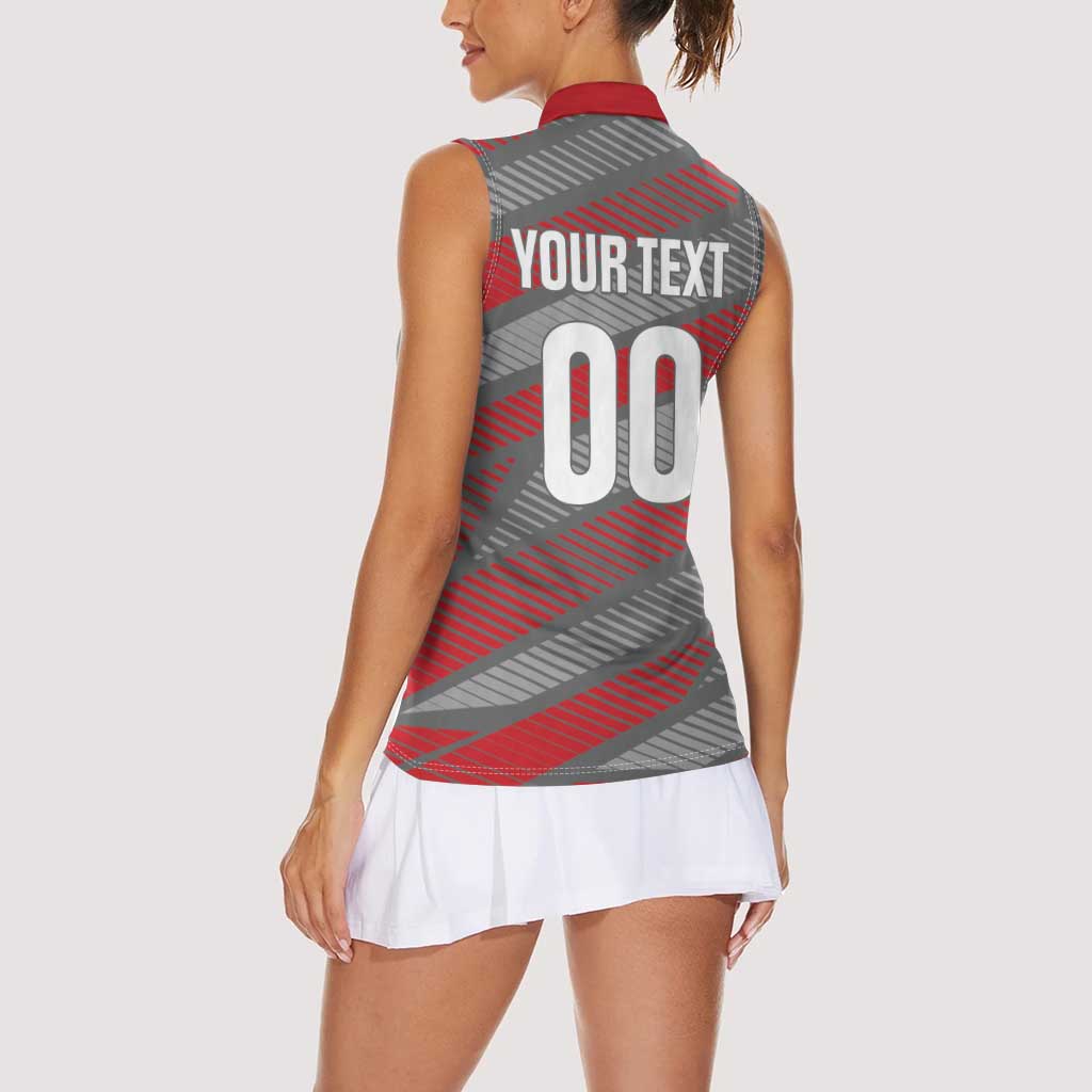 Custom Football 2026 New Caledonia Women Sleeveless Polo Shirt Kagus Come On
