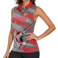 Custom Football 2026 New Caledonia Women Sleeveless Polo Shirt Kagus Come On