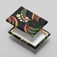 Hawaii Map Kanaka Maoli Canvas Wall Art Fantastic Frangipani Reggae