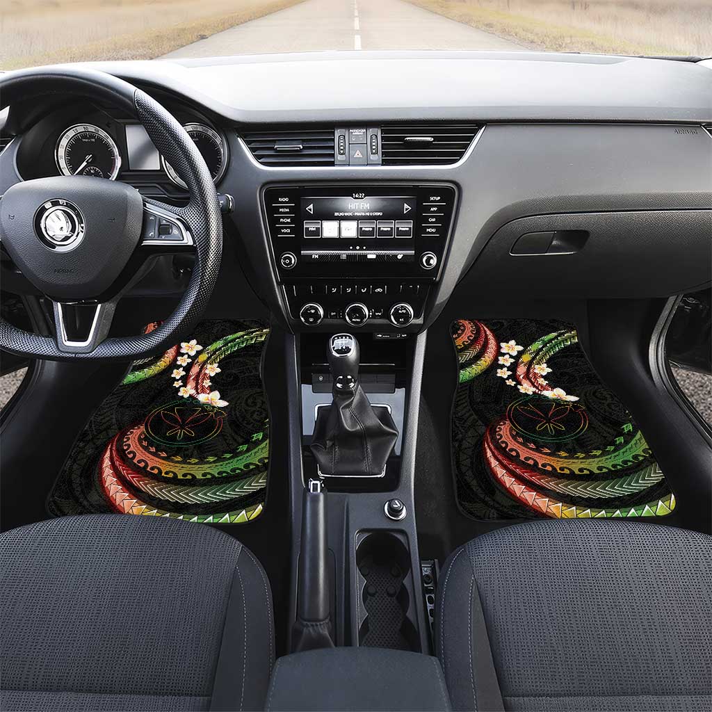 Hawaii Map Kanaka Maoli Car Mats Fantastic Frangipani Reggae