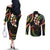Hawaii Map Kanaka Maoli Couples Matching Off The Shoulder Long Sleeve Dress and Long Sleeve Button Shirt Fantastic Frangipani Reggae
