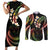 Hawaii Map Kanaka Maoli Couples Matching Short Sleeve Bodycon Dress and Long Sleeve Button Shirt Fantastic Frangipani Reggae