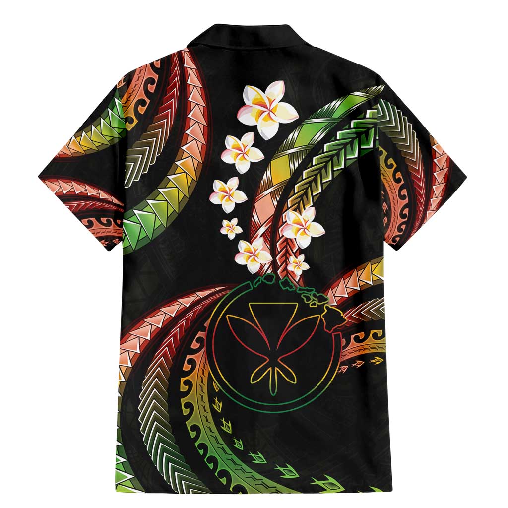 Hawaii Map Kanaka Maoli Family Matching Mermaid Dress and Hawaiian Shirt Fantastic Frangipani Reggae LT01 - Polynesian Pride
