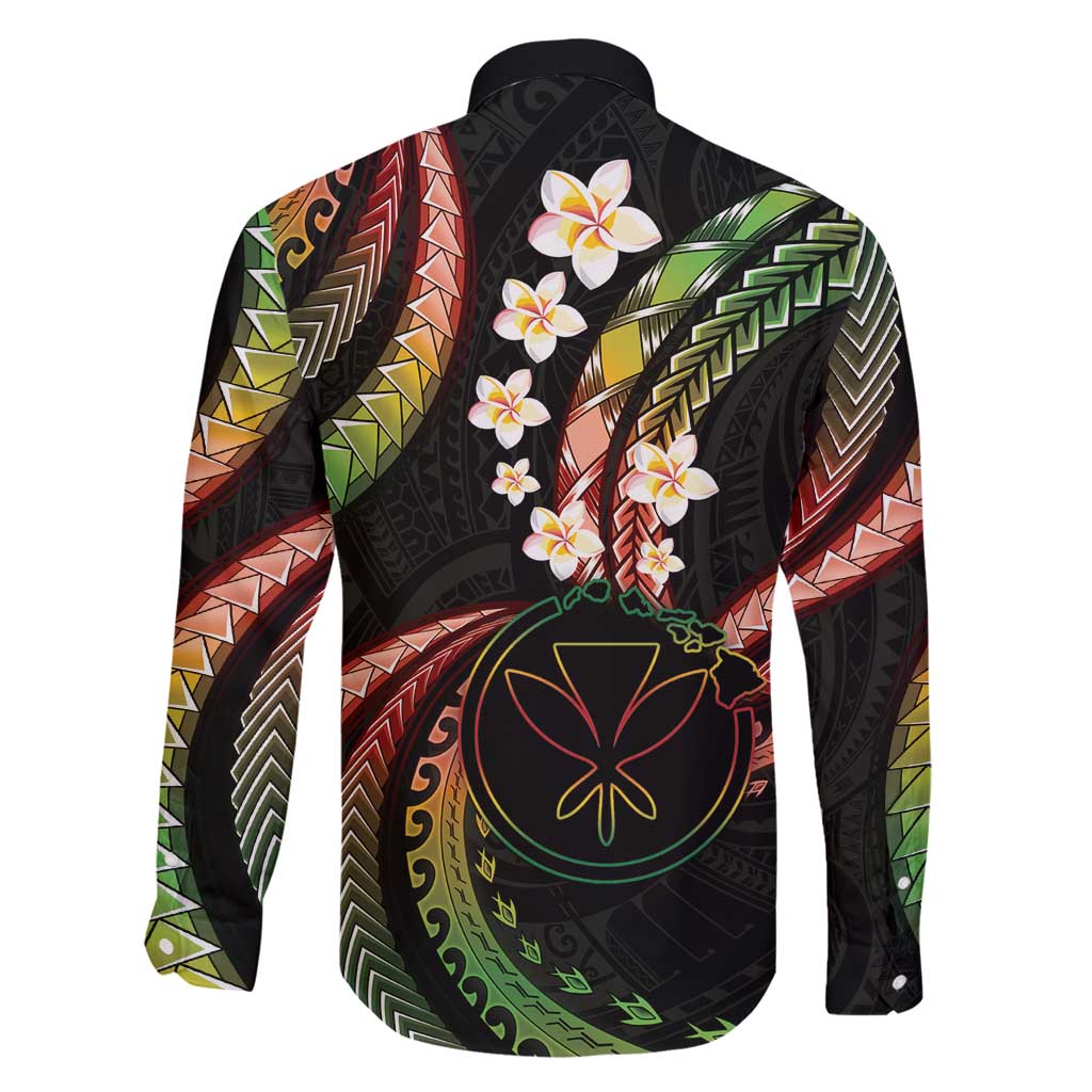 Hawaii Map Kanaka Maoli Family Matching Summer Maxi Dress and Hawaiian Shirt Fantastic Frangipani Reggae LT01 - Polynesian Pride