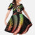Hawaii Map Kanaka Maoli Kid Short Sleeve Dress Fantastic Frangipani Reggae