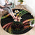 Hawaii Map Kanaka Maoli Round Carpet Fantastic Frangipani Reggae
