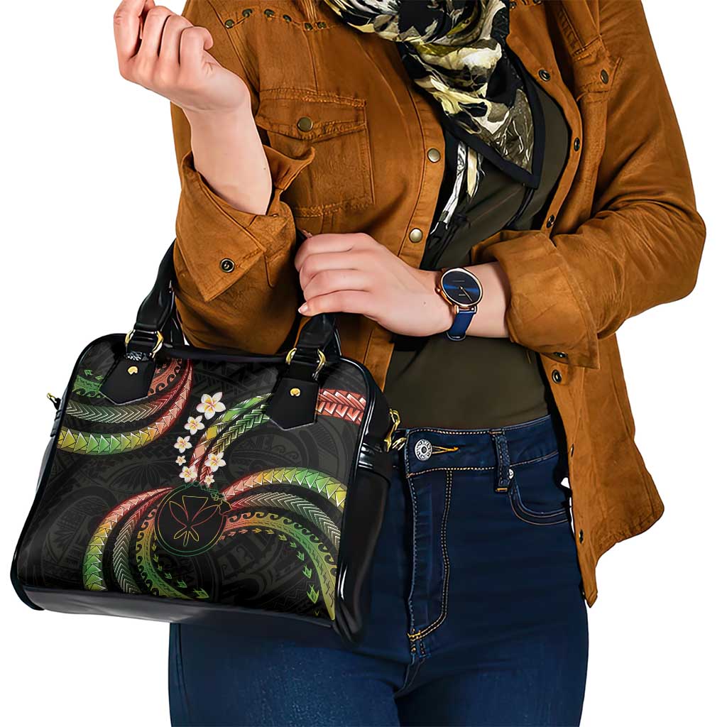 Hawaii Map Kanaka Maoli Shoulder Handbag Fantastic Frangipani Reggae
