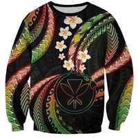Hawaii Map Kanaka Maoli Sweatshirt Fantastic Frangipani Reggae LT01 Unisex Reggae - Polynesian Pride