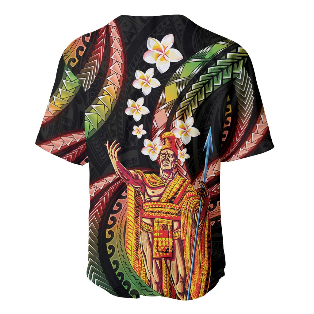 Hawaii King Kamehameha Baseball Jersey Fantastic Plumeria Reggae LT01 - Polynesian Pride