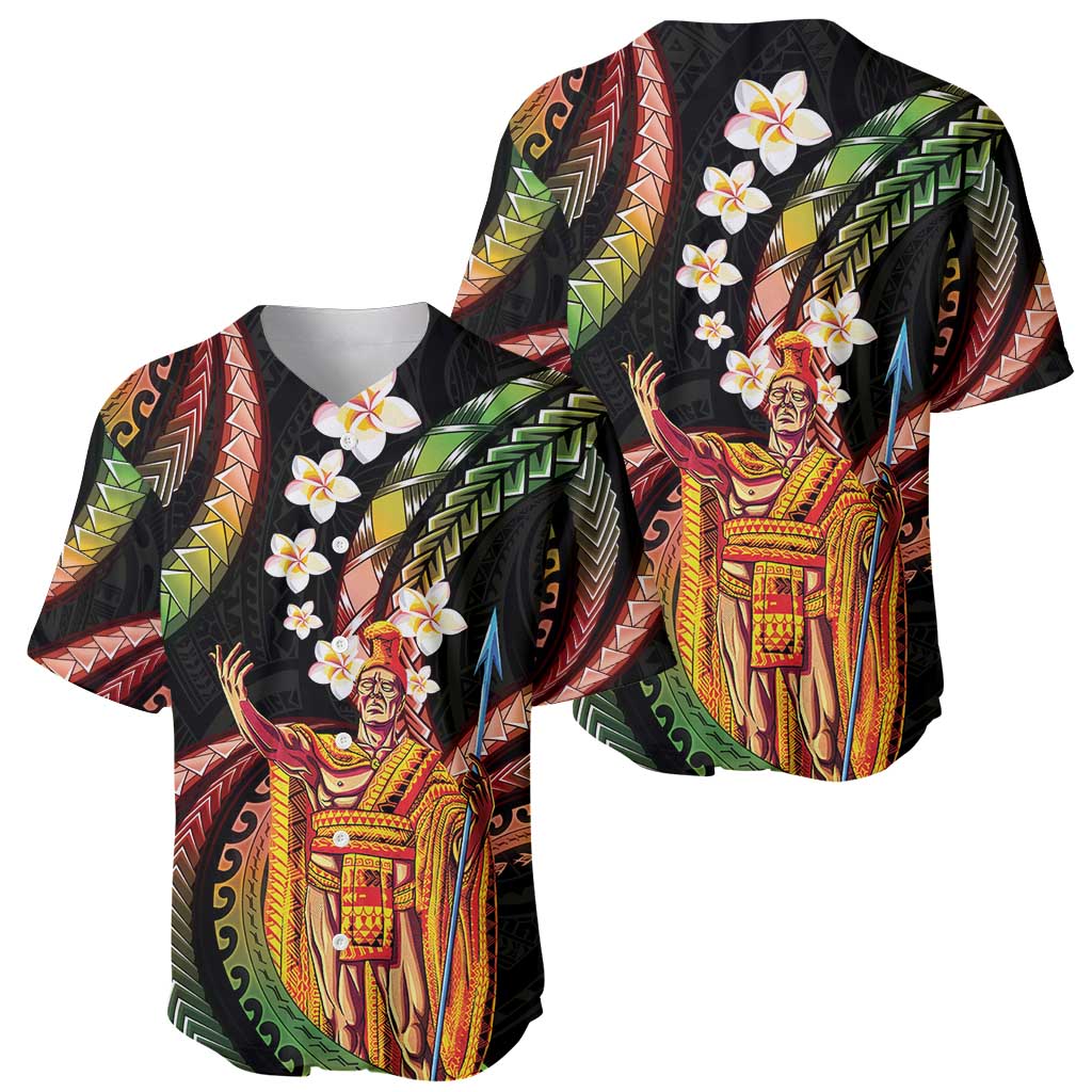 Hawaii King Kamehameha Baseball Jersey Fantastic Plumeria Reggae LT01 - Polynesian Pride