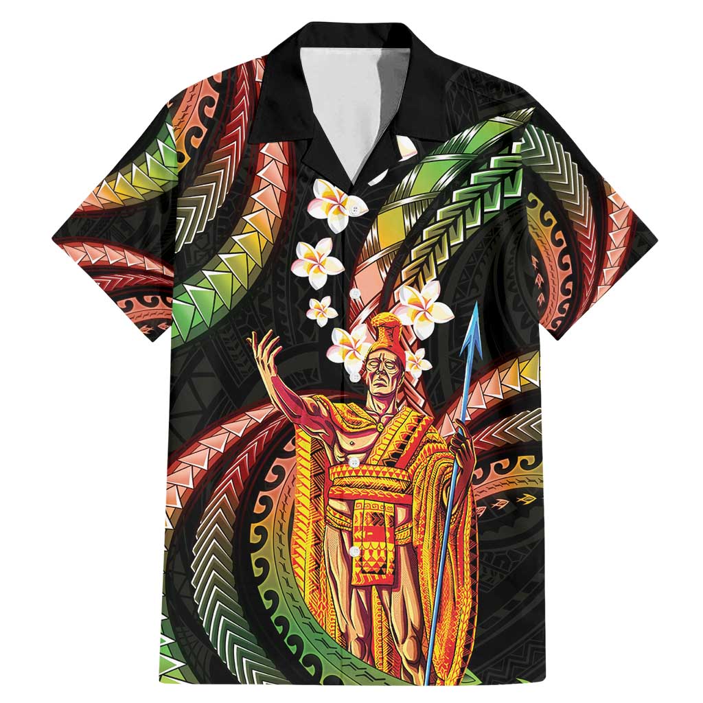 Hawaii King Kamehameha Family Matching Mermaid Dress and Hawaiian Shirt Fantastic Plumeria Reggae LT01 Dad's Shirt - Short Sleeve Reggae - Polynesian Pride