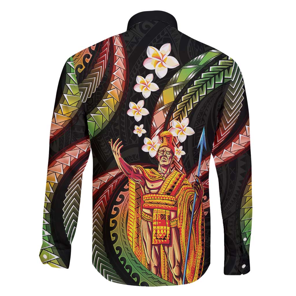 Hawaii King Kamehameha Family Matching Off Shoulder Maxi Dress and Hawaiian Shirt Fantastic Plumeria Reggae LT01 - Polynesian Pride