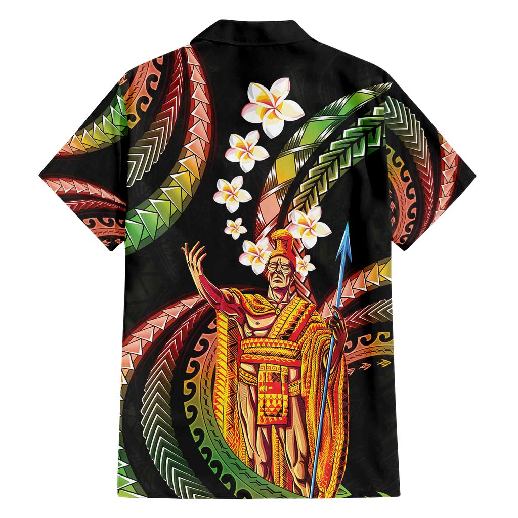 Hawaii King Kamehameha Family Matching Short Sleeve Bodycon Dress and Hawaiian Shirt Fantastic Plumeria Reggae LT01 - Polynesian Pride