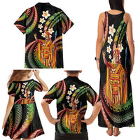Hawaii King Kamehameha Family Matching Tank Maxi Dress and Hawaiian Shirt Fantastic Plumeria Reggae LT01 - Polynesian Pride