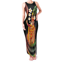 Hawaii King Kamehameha Family Matching Tank Maxi Dress and Hawaiian Shirt Fantastic Plumeria Reggae LT01 Mom's Dress Reggae - Polynesian Pride