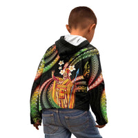 Hawaii King Kamehameha Kid Hoodie Fantastic Plumeria Reggae