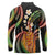 Hawaii King Kamehameha Long Sleeve Polo Shirt Fantastic Plumeria Reggae