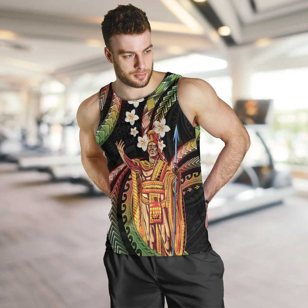 Hawaii King Kamehameha Men Tank Top Fantastic Plumeria Reggae